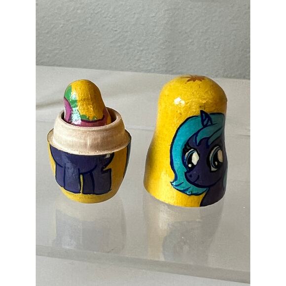My Little Pony Inspired Handcrafted Painted Wooden Nesting Dolls Complete set - Picture 8 of 10